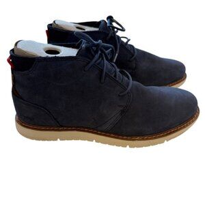 Toms Men's Boot Navi Chukka Navy Tumbled Nubuck Leather Size 9.5 Ortholite NWT